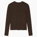 Fear of God Essentials Women's Waffle Fitted Long Sleeve Sweater Brown