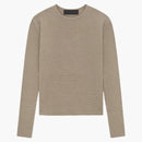 Fear Of God Essentials Women's Waffle Fitted Long Sleeve Sweater Desert Sand