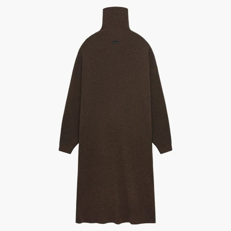 Fear Of God Essentials Women's Waffle Knit Turtleneck Dress Brown