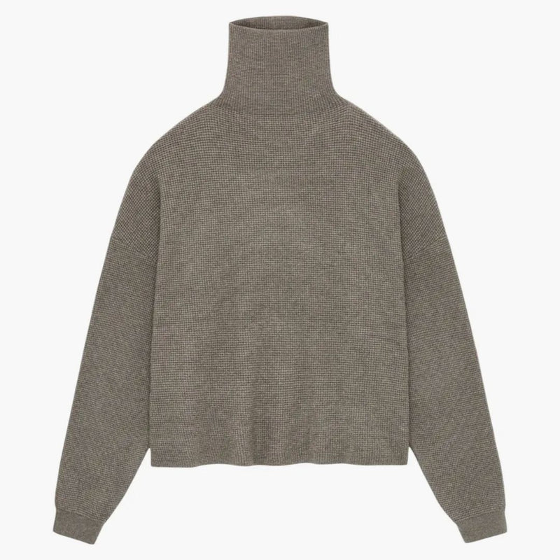 Strach przed Bogiem Essentials Waffle Waffle Turtleneck Heather Grey