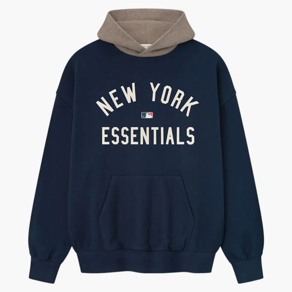 Fear Of God Essentials Yankees Sport Hoodie Midnight Navy/homstead Heather