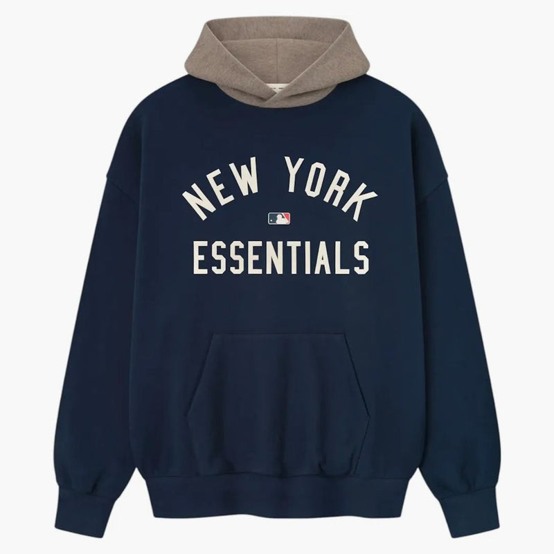 Fear Of God Essentials Yankees Sport Hoodie Midnight Navy/homstead Heather