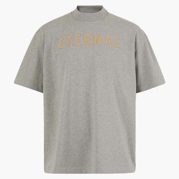 Rädsla för Gud Eternal logo-flocked bomullst-shirt grå