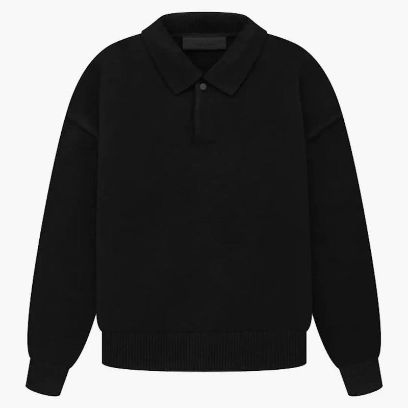 Fear of God Kids Essentials Knit Polo Black
