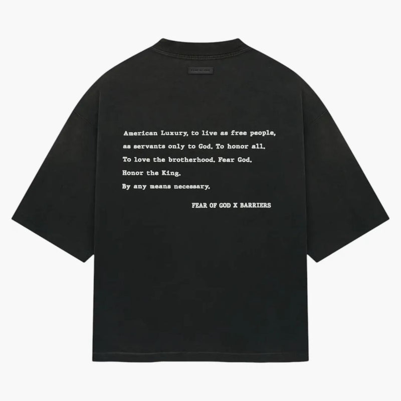 Fear Of God Off Black American Luxury S/s Tee Off Black