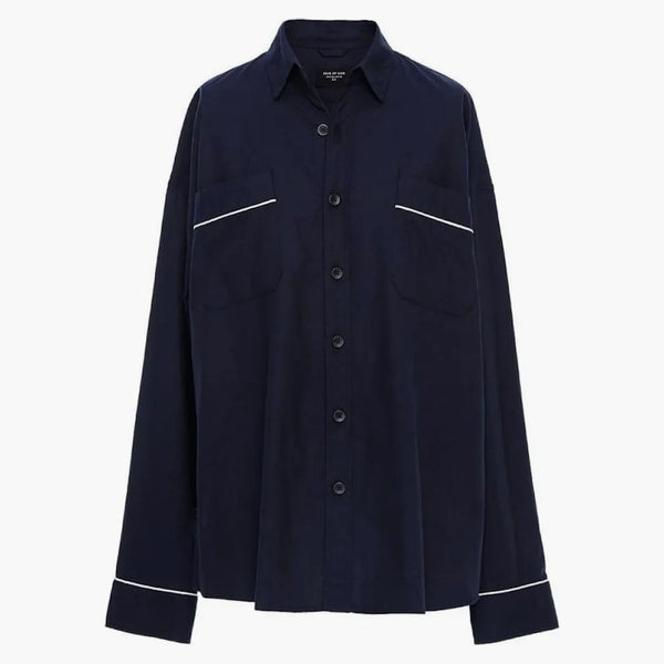 Fear of God Piped Oversized Shirt Navy