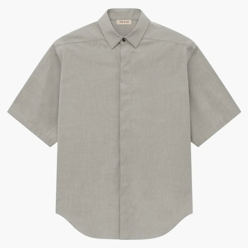 Fear Of God Short Sleeve Oxford Shirt Melange Dove Grey