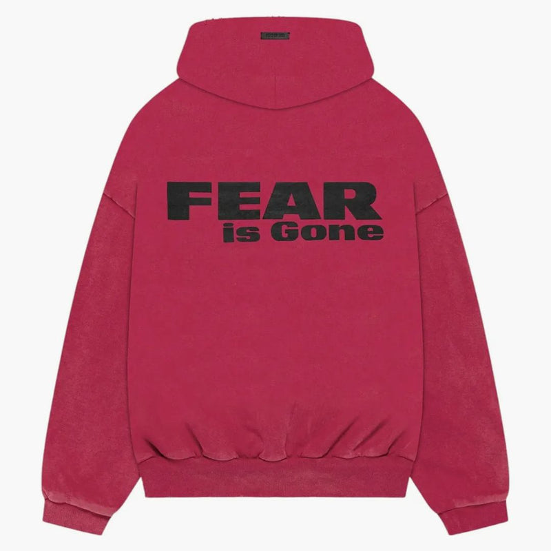 Fear Of God Vintage Fear Is Gone Hoodie Red/black
