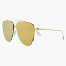 Fendi Aviator Sunglasses Gold Gold (Fe40122u-59-30L)