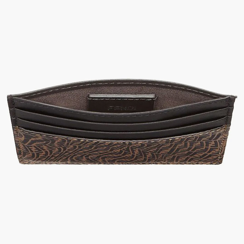 Fendi Card Holder FF Vertigo Brown