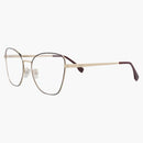 Fendi Cat Eyeglasses Gold Gold Transparent (Fe50007u-56-028)