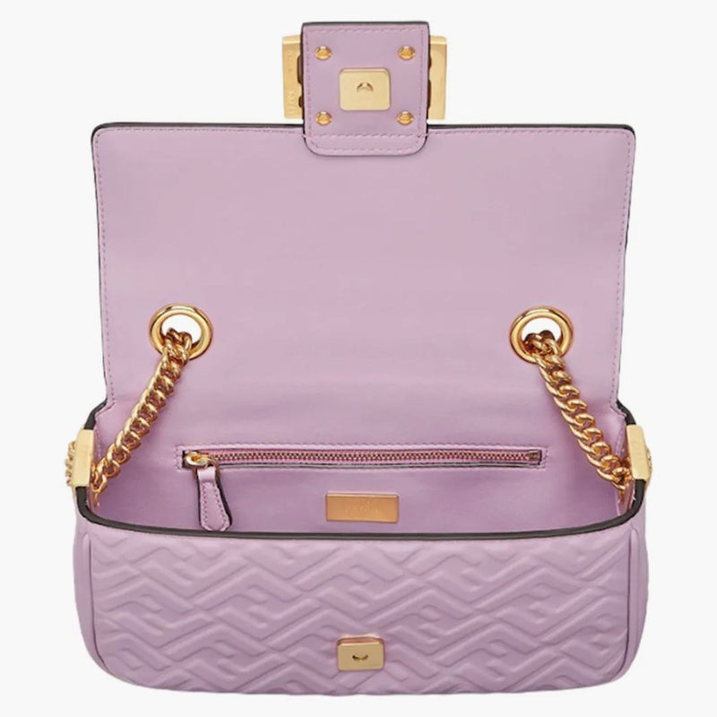 Fendi Chain Baguette Midi 3D FF Motiv Lilac