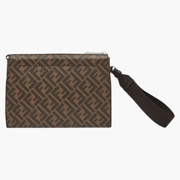 Fendi Clutch Pack ff Monogram brun/gul