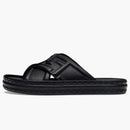 Fendi Crossover Band Sandal Black Embossed Macro FF Motif