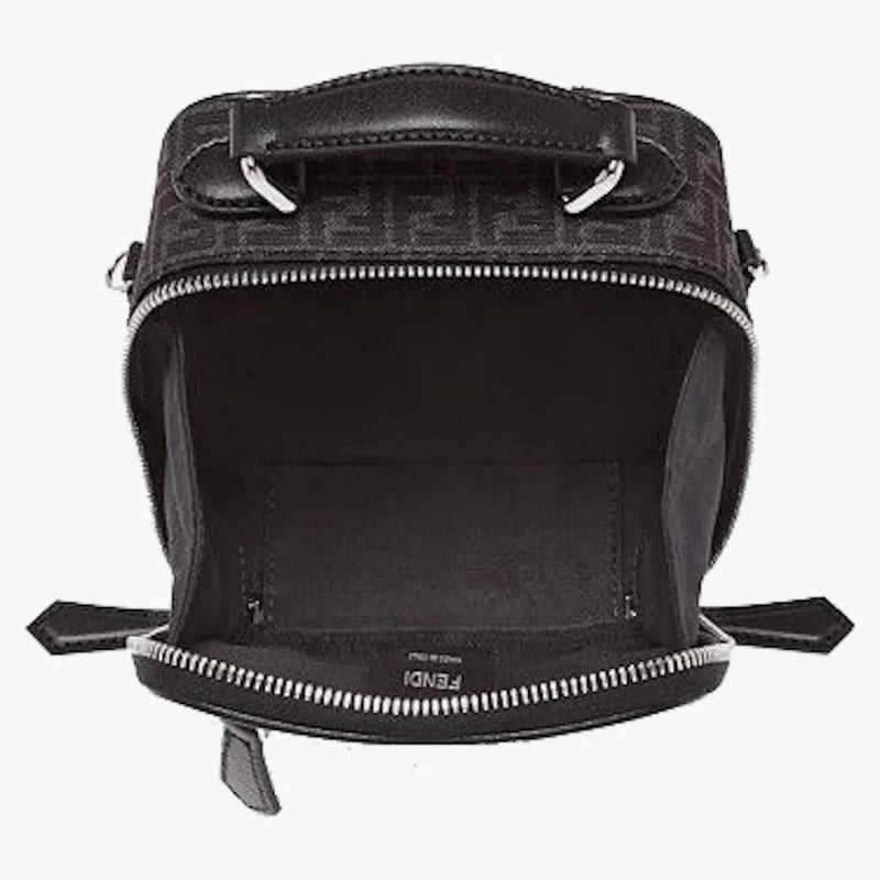 Fendi ff Jacquard mini vagn Micro Black