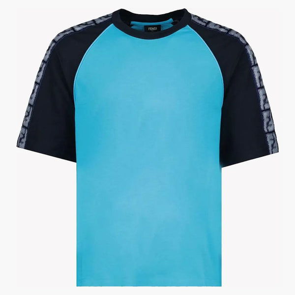 Fendi ff logo t-shirt blå