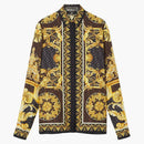 Fendi Fendace Baroque Silk Shirt Gold