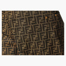 Fendi Fendace FF Flared Jacquard Pants Brown