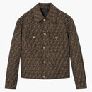 Fendi Fendace FF Jacquard Blazer Brown