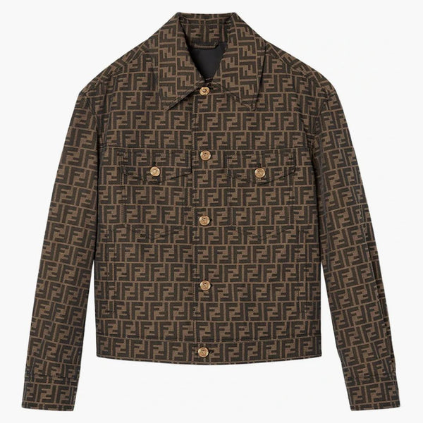 Fendi Fendace ff Jacquard Blazer Brown