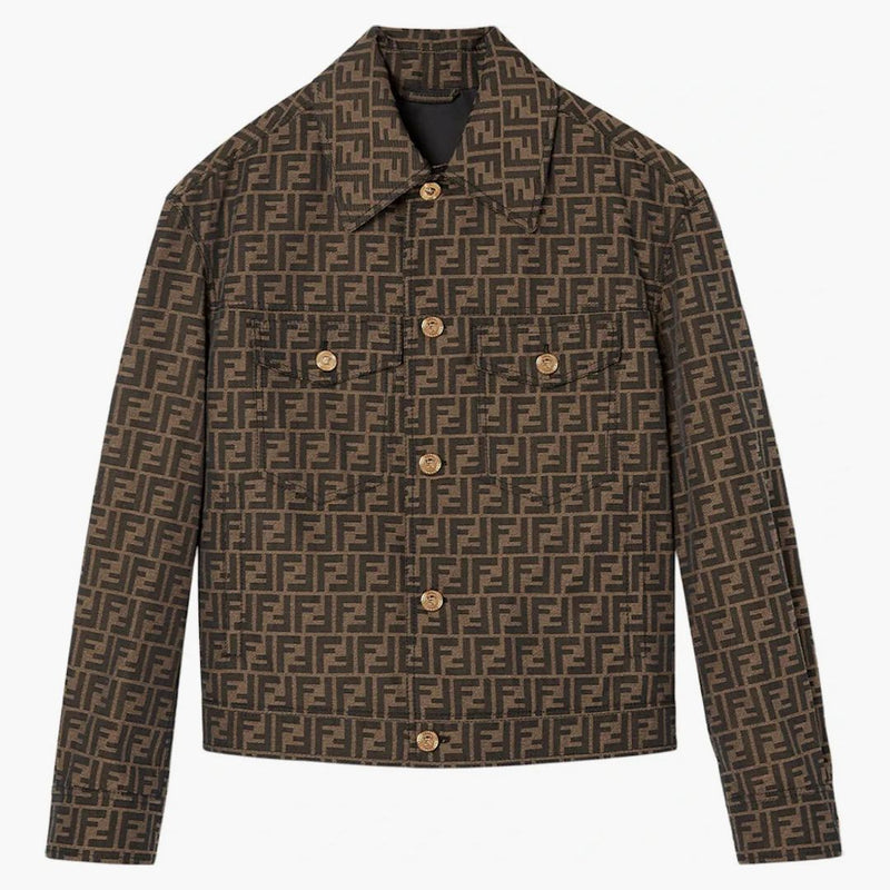 Fendi Fendace ff Jacquard Blazer Brown