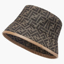 Fendi Jacquard FF Fabric Bucket has Brown/Beige
