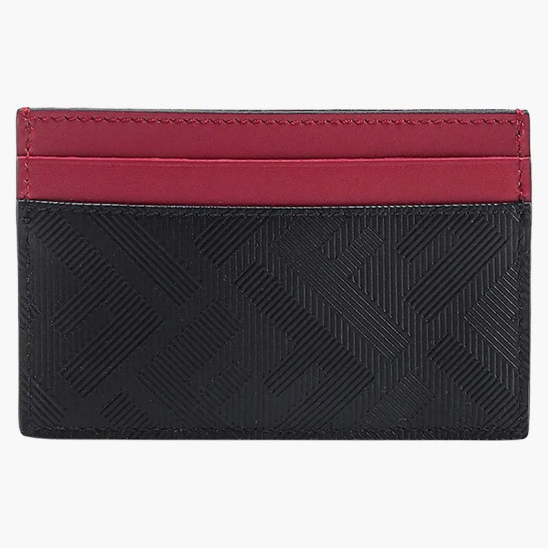 Fendi läderkortshållare med FF Motiv Black/Red
