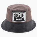 Fendi Logo Patch Bucket Has Brown/Black