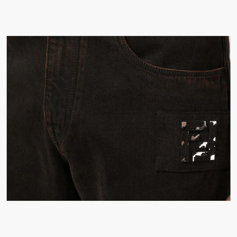 Fendi mitten stiger rak snitt jeans brun