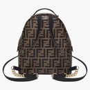 Fendi Mini Backpack Brown Leather Ff Brown