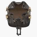 Fendi mon tresor cuero mini bolso de cubo negro