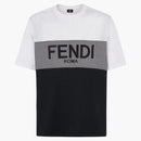 Fendi Multi Jersey T-Shirt White/Gray/Black