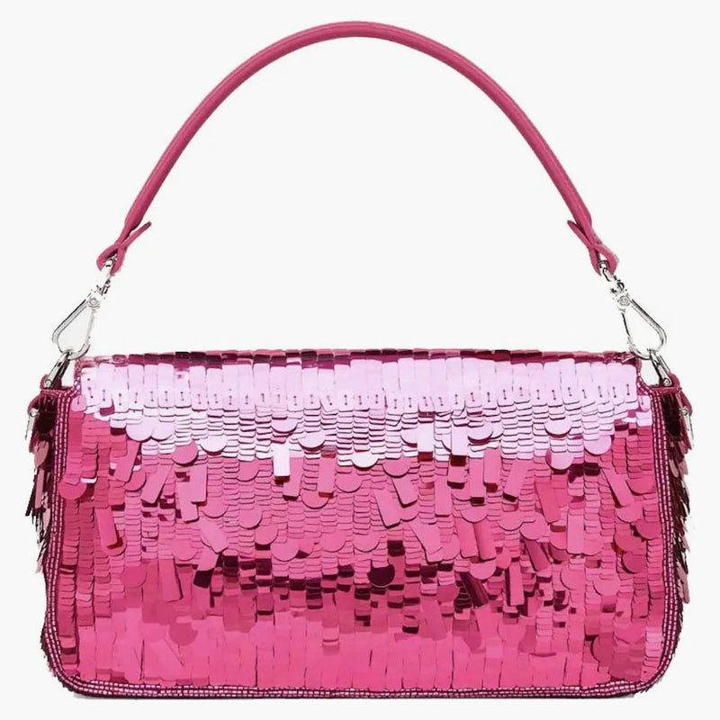 Fendi paljettbaguettrosa