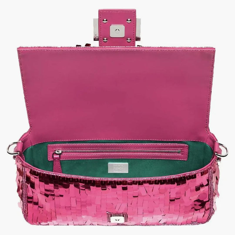 Fendi paljettbaguettrosa