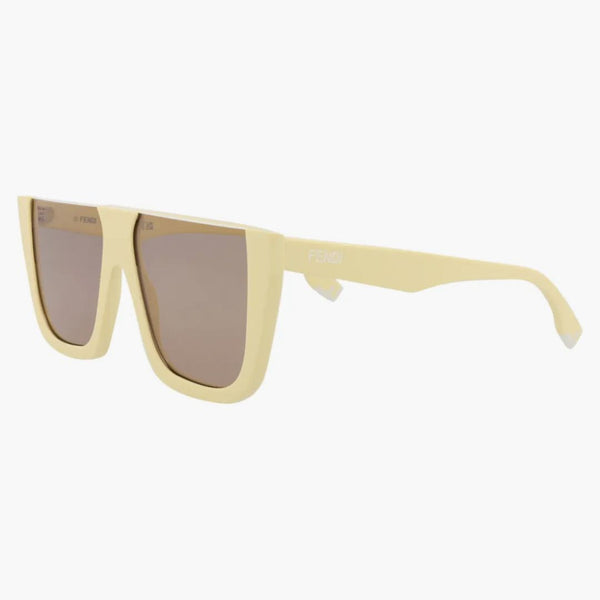 Fendi Shield Frame Acetate Solglasögon Gul/Yellow/Brown (FE40136I-62-39E)