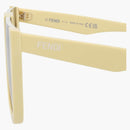 Fendi shield frame acetate sunglasses yellow/yellow/brown (Fe40136i-62-39e)