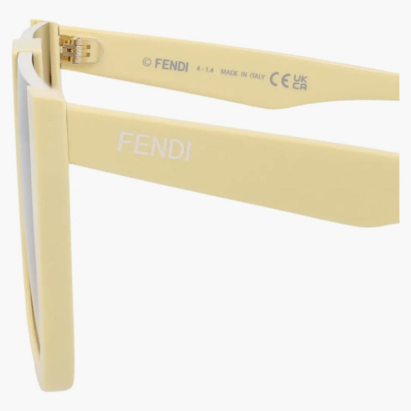 Fendi Shield-frame Acetate Sunglasses Yellow/yellow/brown (fe40136i-62-39e)