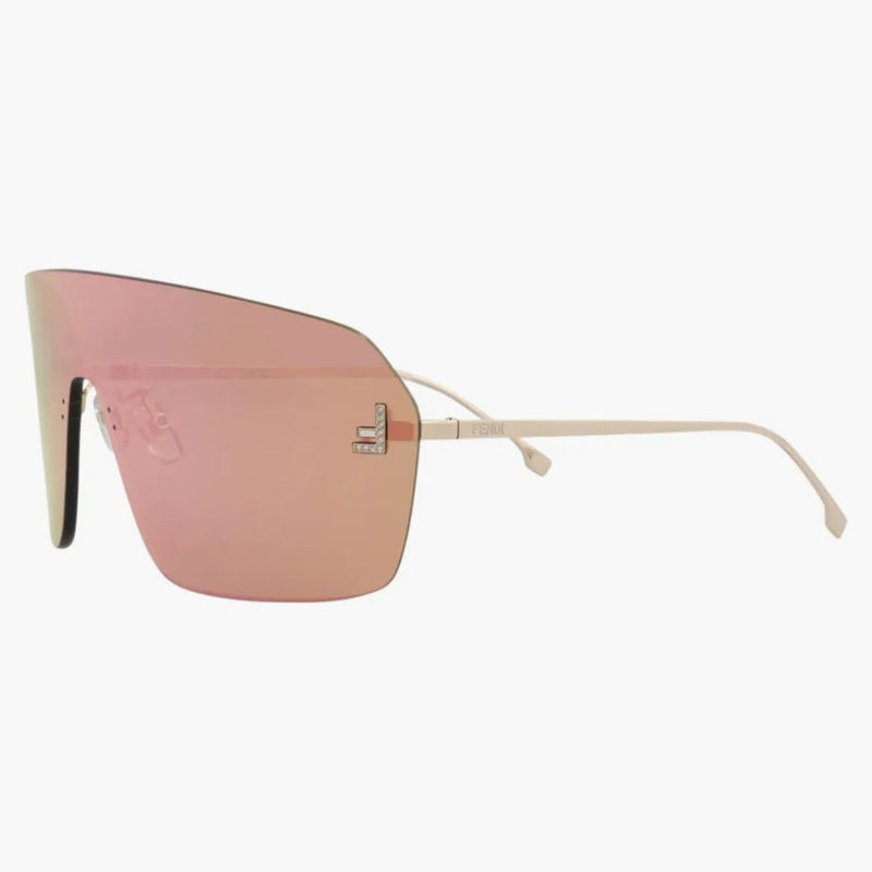 Fendi Shield Sunglasses Gold Gold (fe4121us-00-28g)