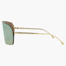 Fendi Shield Gafas de sol Gold Gold (Fe4121us-00-30L)