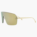 Fendi Shield Gafas de sol Gold Gold (Fe4121us-00-30L)