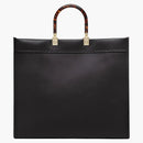 Fendi Sunshine Large Black Leather Shopper Black