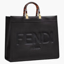 Fendi Sunshine Large Black Leather Shopper Black