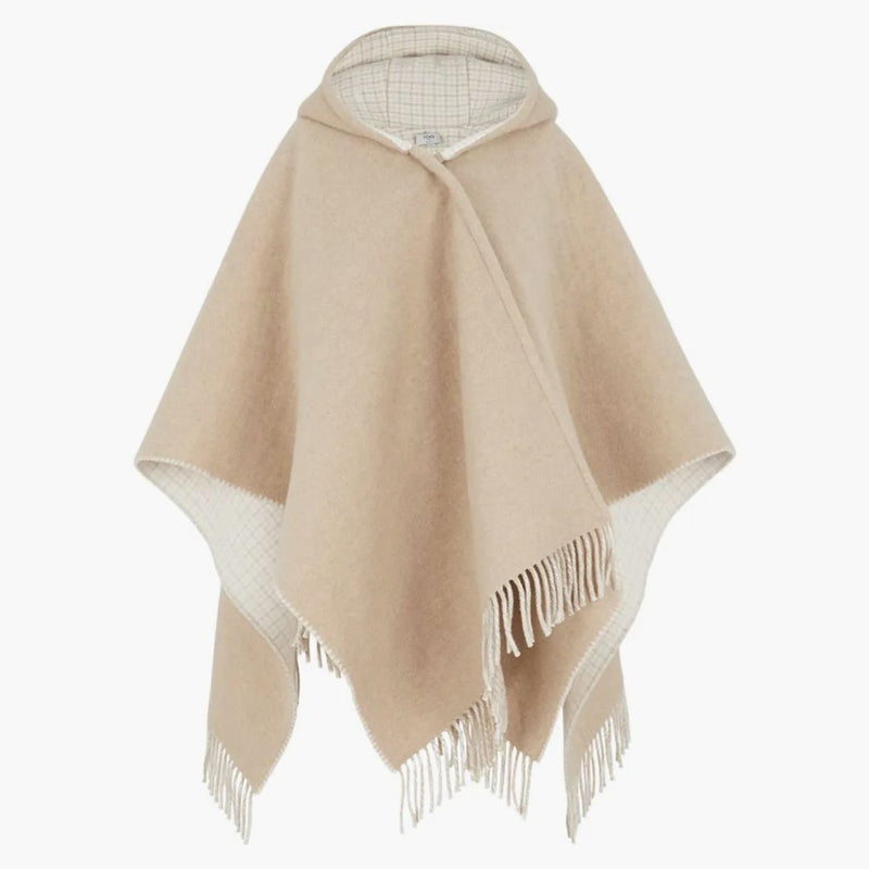 Fendi ull och kashmir poncho beige