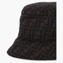 Fendi Wool Bucket has FF Motif Brown/Black