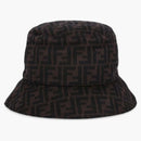 Fendi Wool Bucket has FF Motif Brown/Black