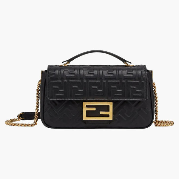 Fendi av Marc Jacobs Baguette Chain Midi Black Nappa Leather Bag