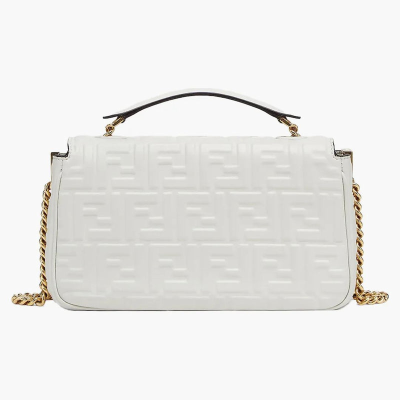 Fendi by Marc Jacobs Baguette Chain Midi White Nappa Leather Bag
