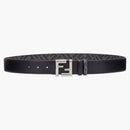 Fendi by Marc Jacobs FF Belt Black Leather Reversible Belt Black
