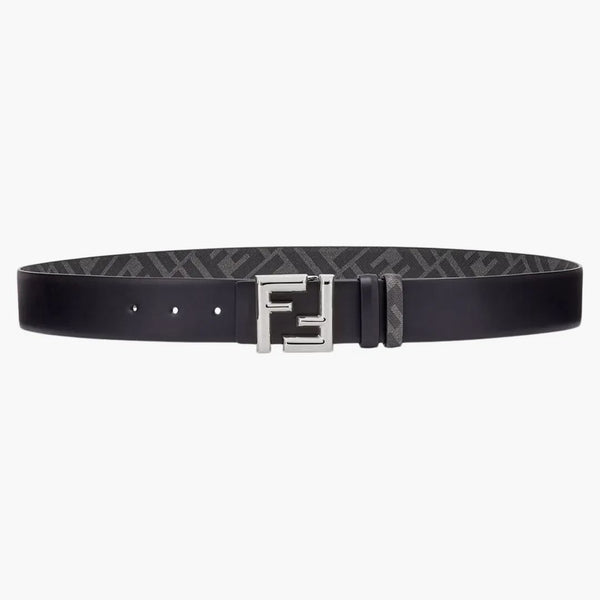 Fendi av Marc Jacobs FF Belt svart läder reversibelt bälte svart