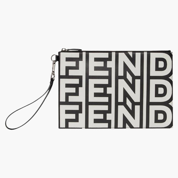 Fendi av Marc Jacobs ff platt påse Tvåfärgad läderpåse Multicolor